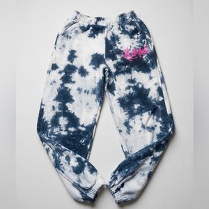 Zara Kids Los Angeles Graffiti Tie-Dye Joggers Size 10 Streetwear Y2K Pink Blue